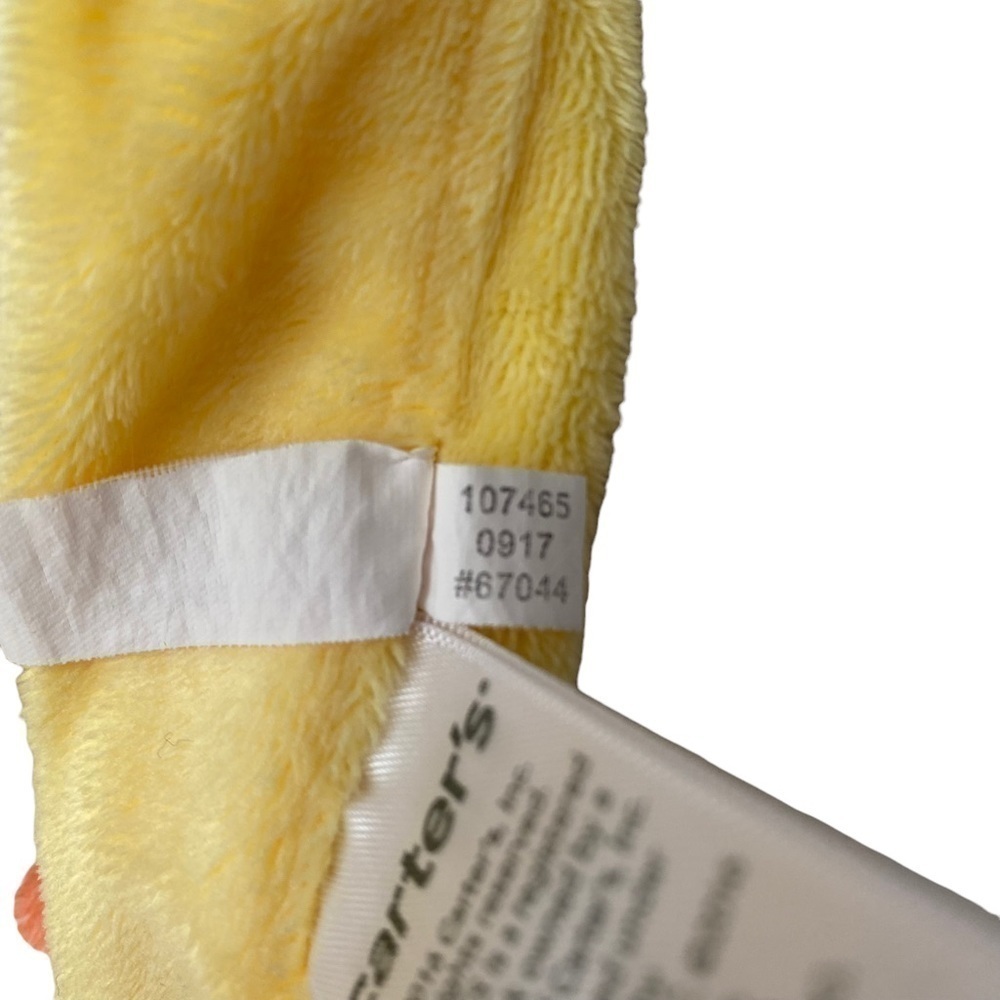 Carter’s Yellow Duck Polka Dot Lovey Security Blanket Stuffed Animal Toy - Picture 4 of 9